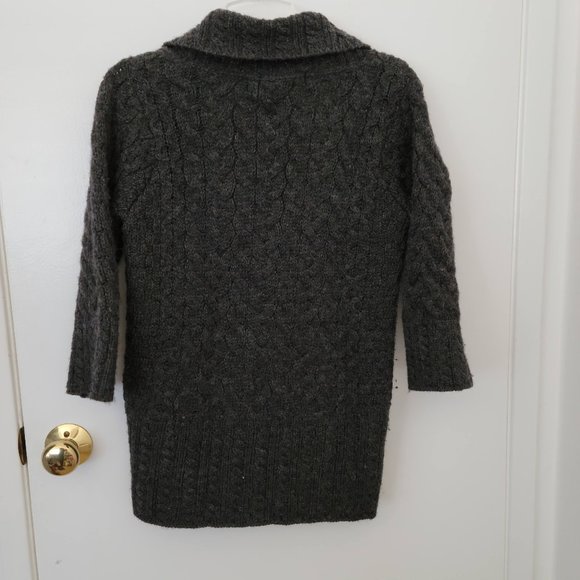 Inis Craft 100% Merino Wool Dark Gray Cardigan - Picture 3 of 3